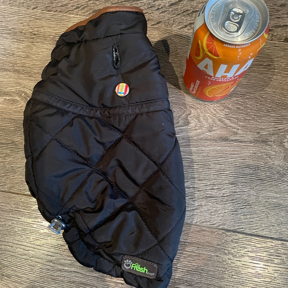 Black Quilted Dog Jacket
